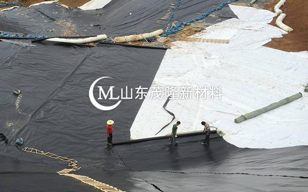《菏泽曹县垃圾发电厂》土工布、土工膜施工