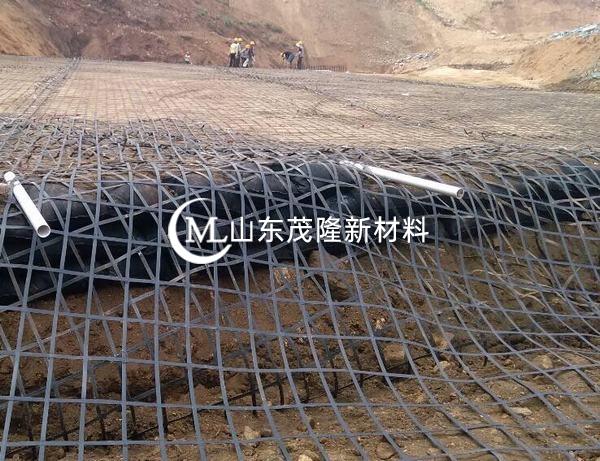 铺设土工格栅时，不允许有褶皱