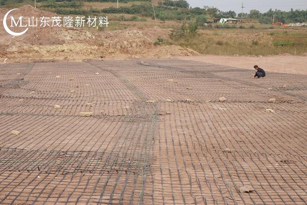 路基土工格栅施工照片真实  第6张